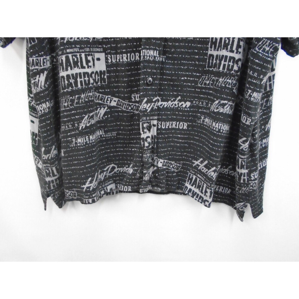 Vintage Harley-Davidson Mens Shirt 3XL 7 Mile 100 Mile Road Race all-over-print - Picture 3 of 6